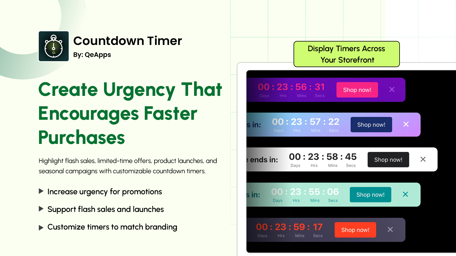 Countdown Timer Bar & Sales Timer for Shopify