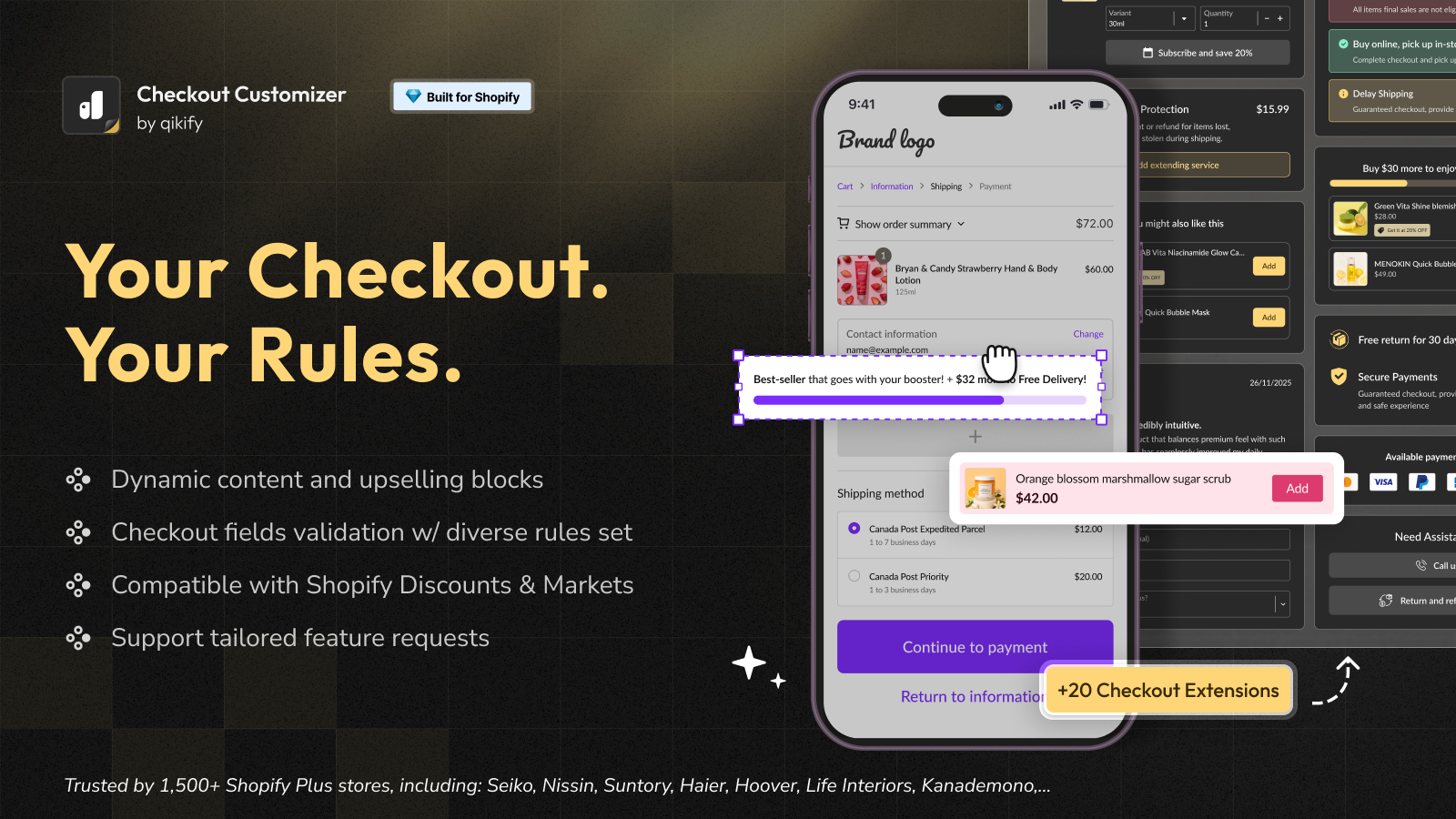 checkout blocks customization w/ checkout discounts, checkout ru