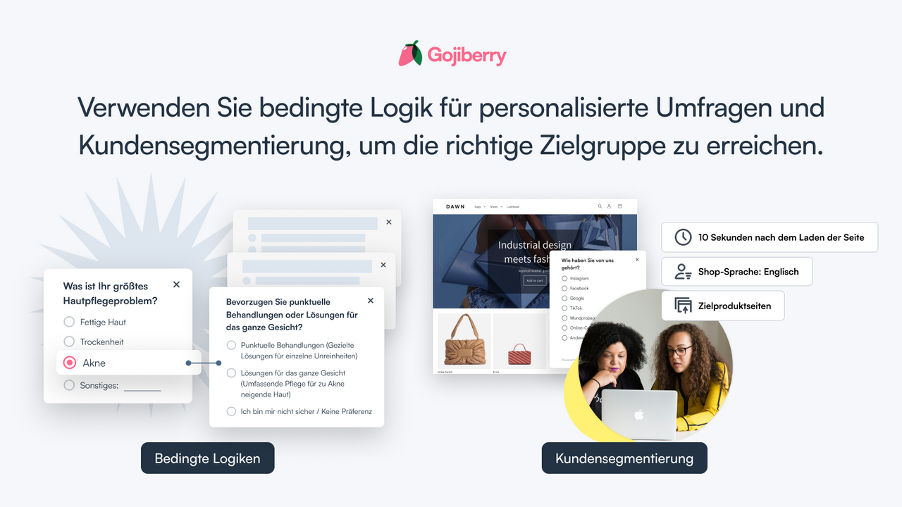 Mit Logik & Segmentierung gezielt Umfragen personalisieren.
