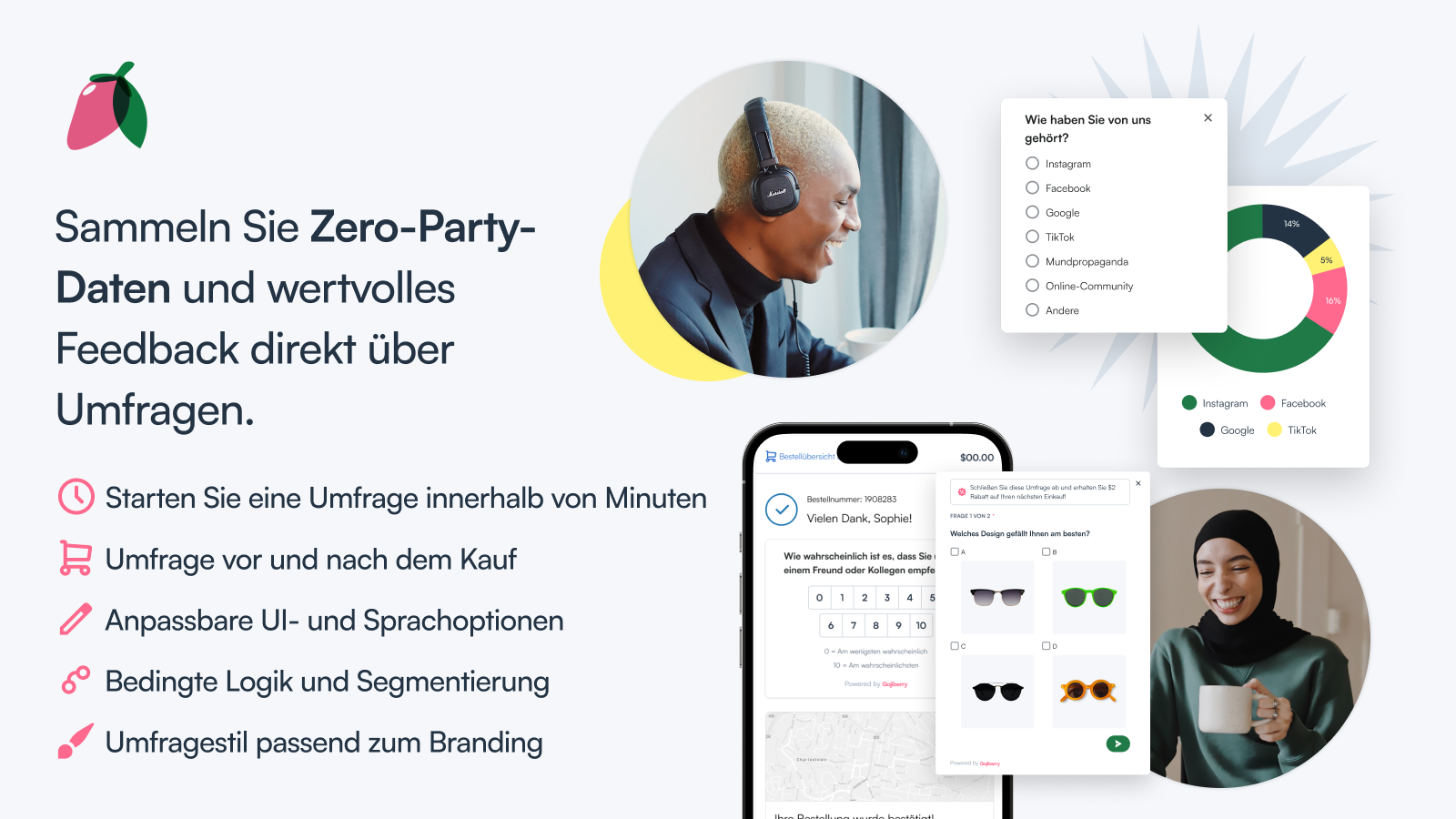 Sammeln Sie Zero-Party-Daten und Feedback direkt durch Umfragen