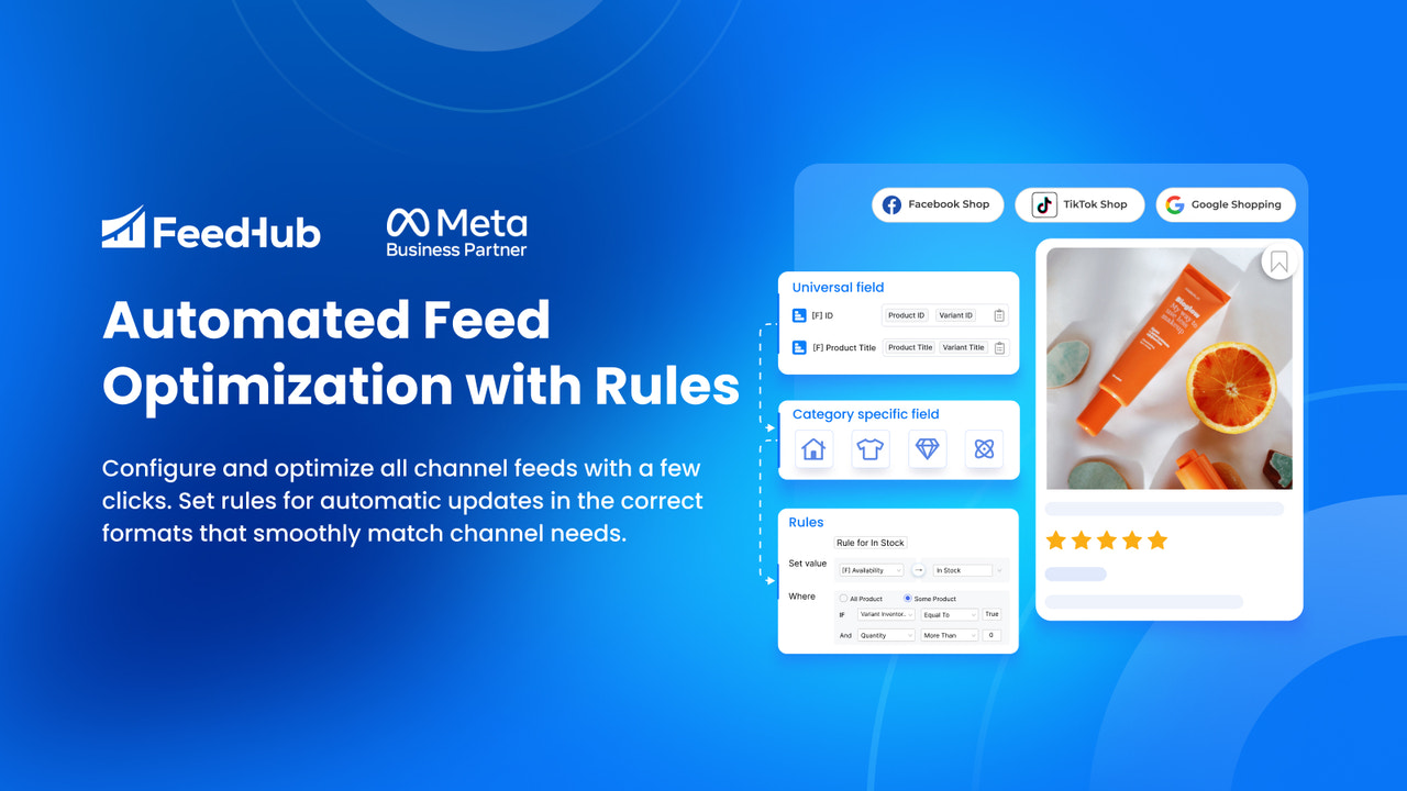 auto optimize product feed with rules facebook google channel
