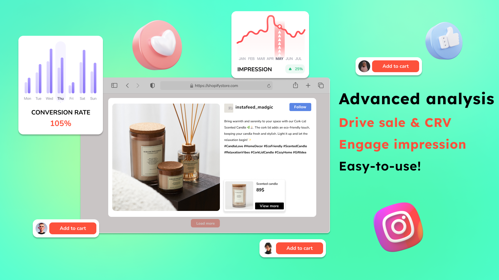 Tiktok Feed ‑ Instagram Feed for Shopify Store.