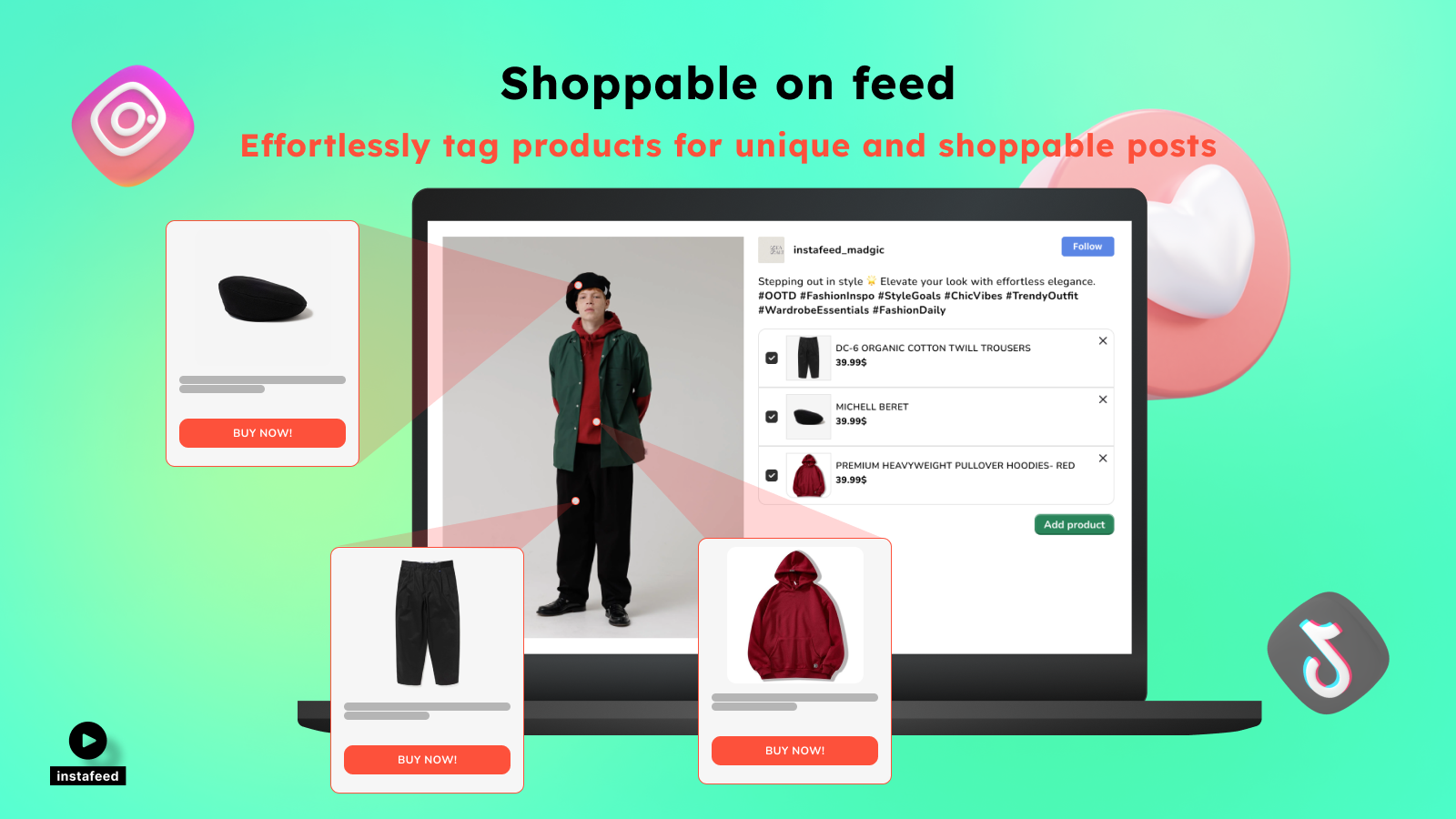 Tiktok Feed ‑ Instagram Feed for Shopify Store.