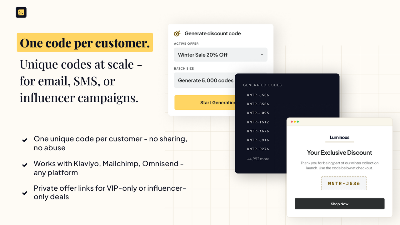 Shopify Market Compatible Discount tool: Kite 