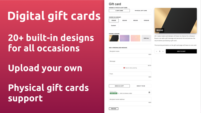 Custom gifting experience