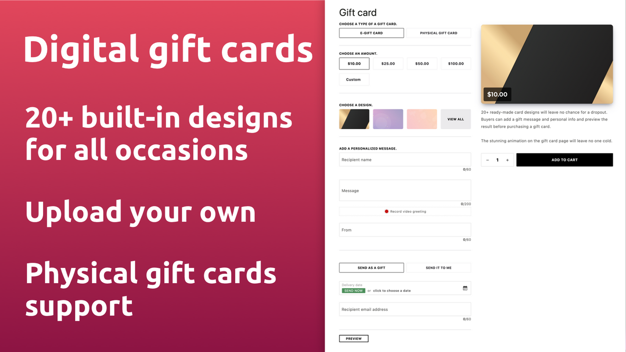 Custom gifting experience