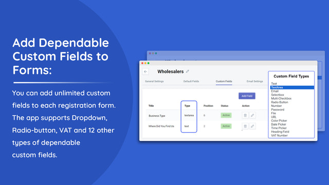 Add Dependable Custom Fields