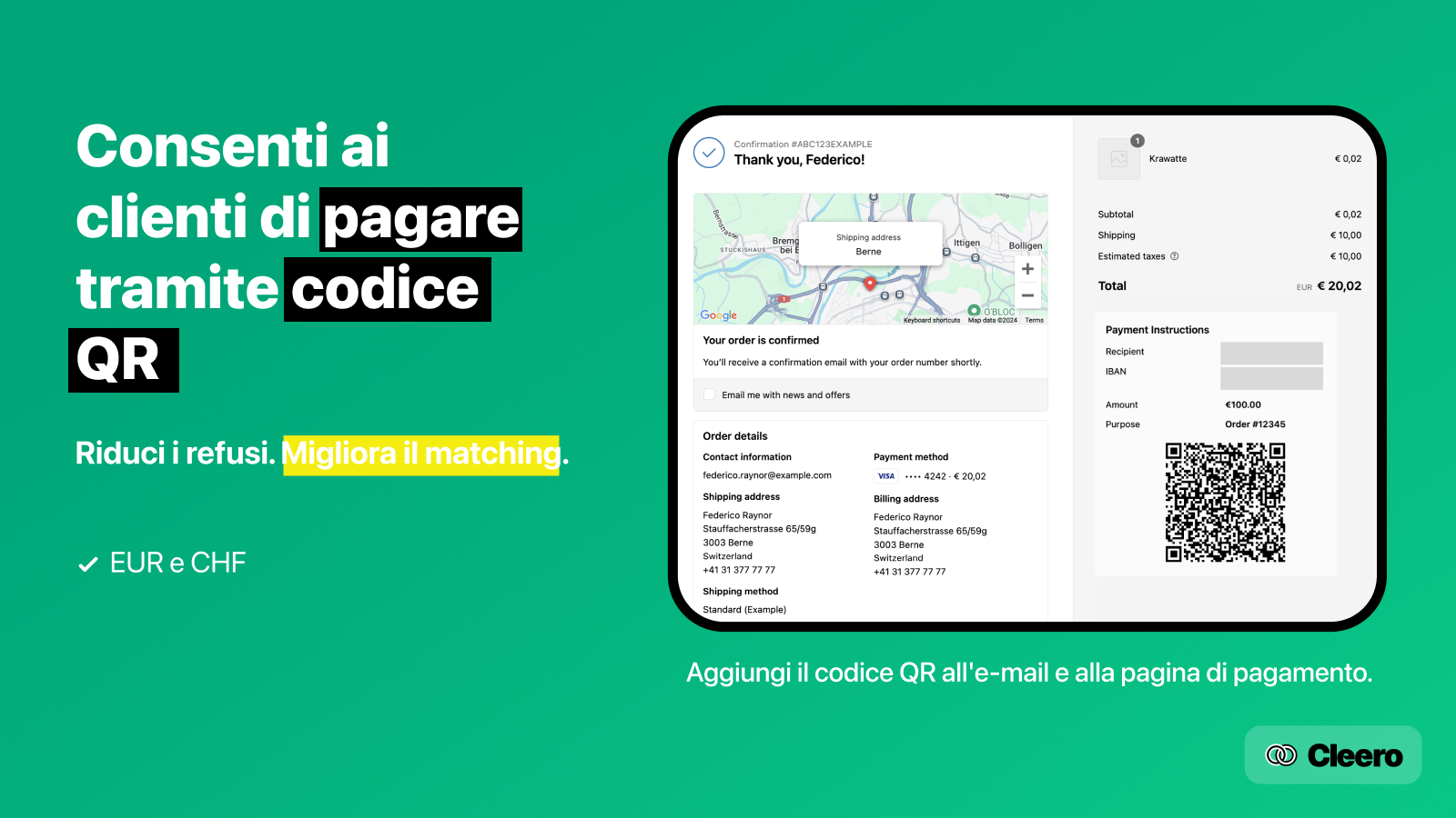 Codice QR di pagamento per bonifici più rapidi