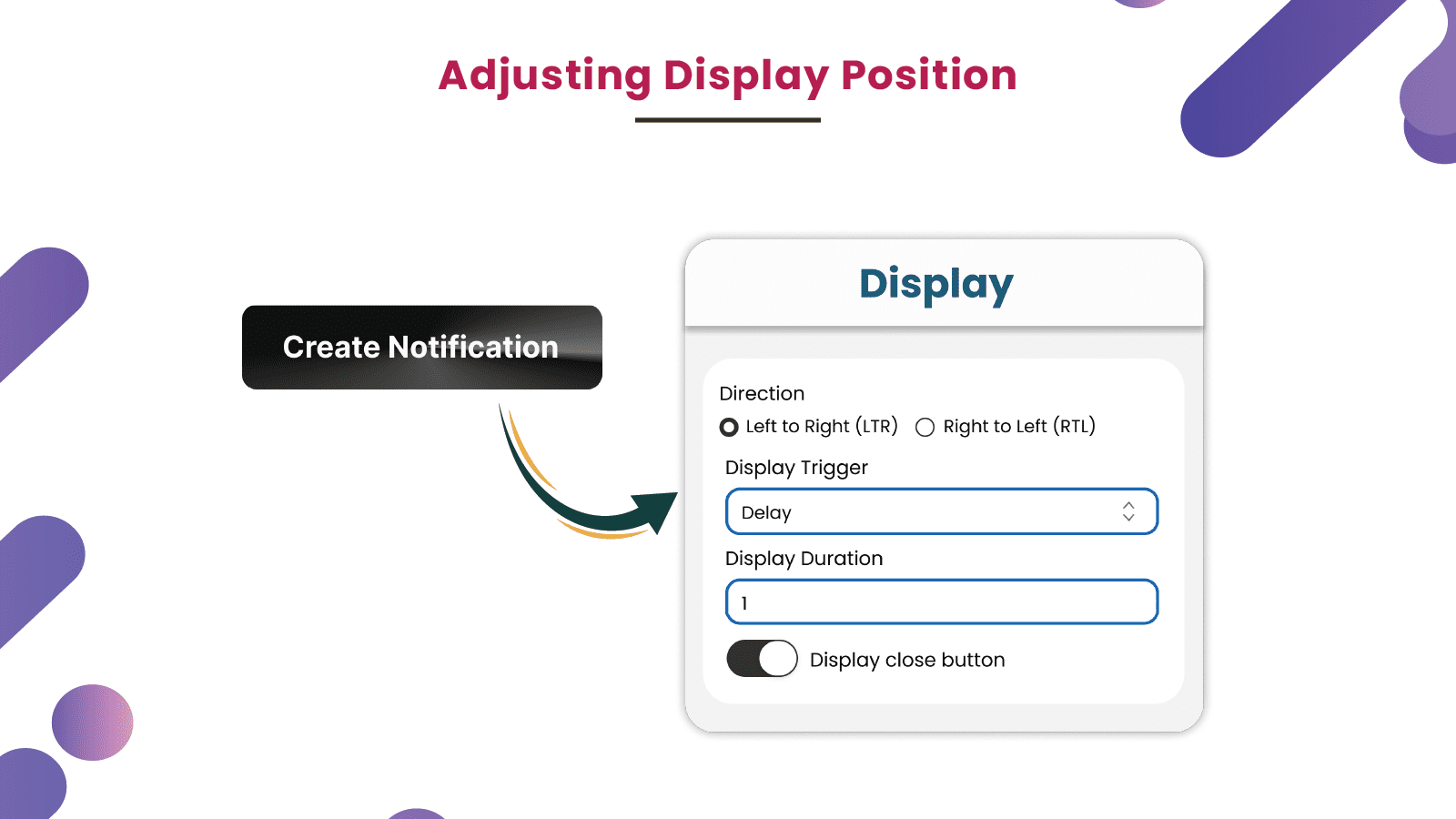 5 - Adjusting display position