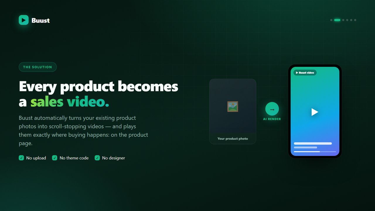 Product photo turning into a vertical product video	