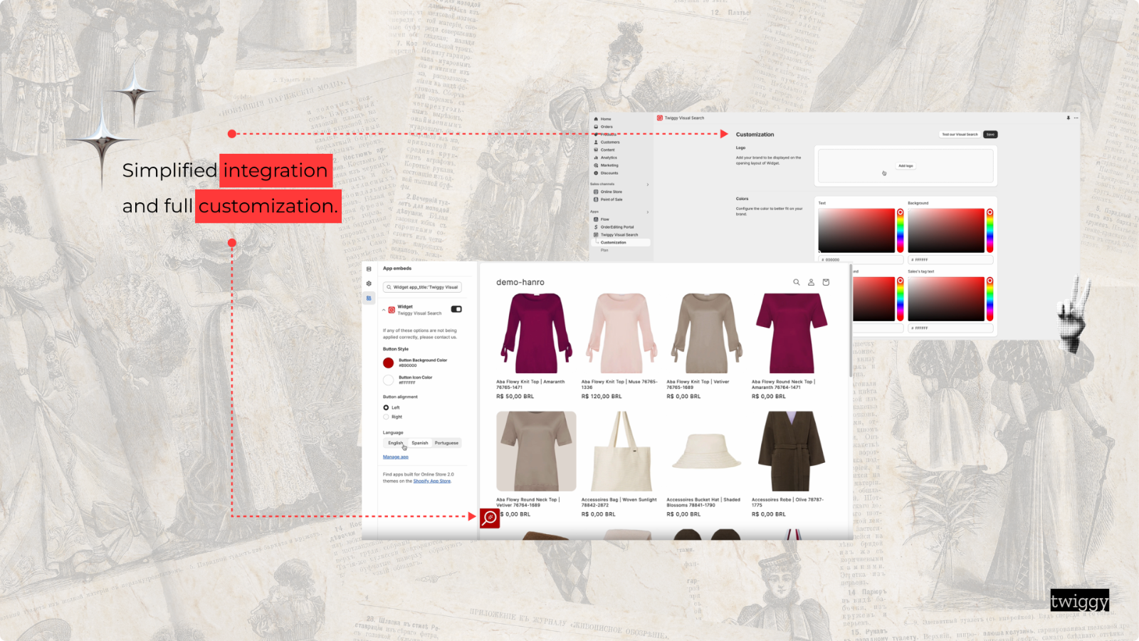 App integration screen in the store