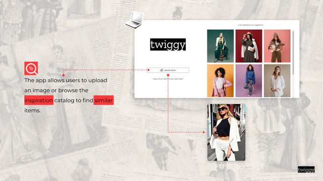 Screen to send images in the app