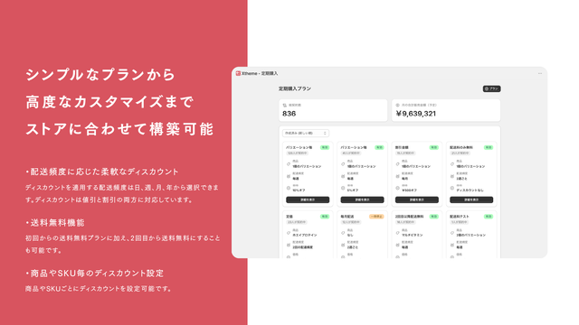 柔軟な定期購入
