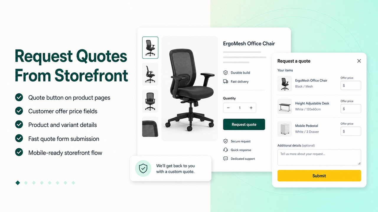 Request quotes from storefront