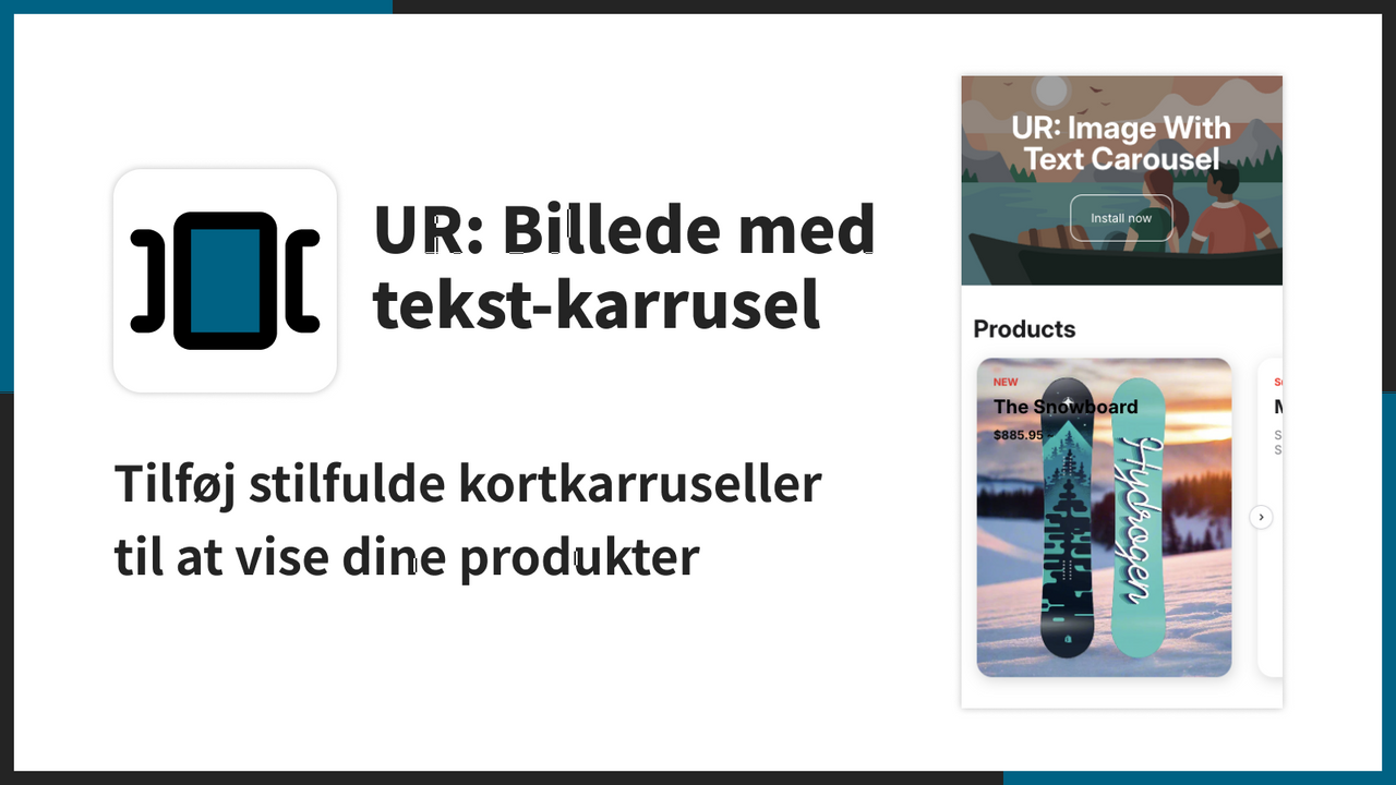 Tilføj stilfulde kortkarruseller til at vise dine produkter