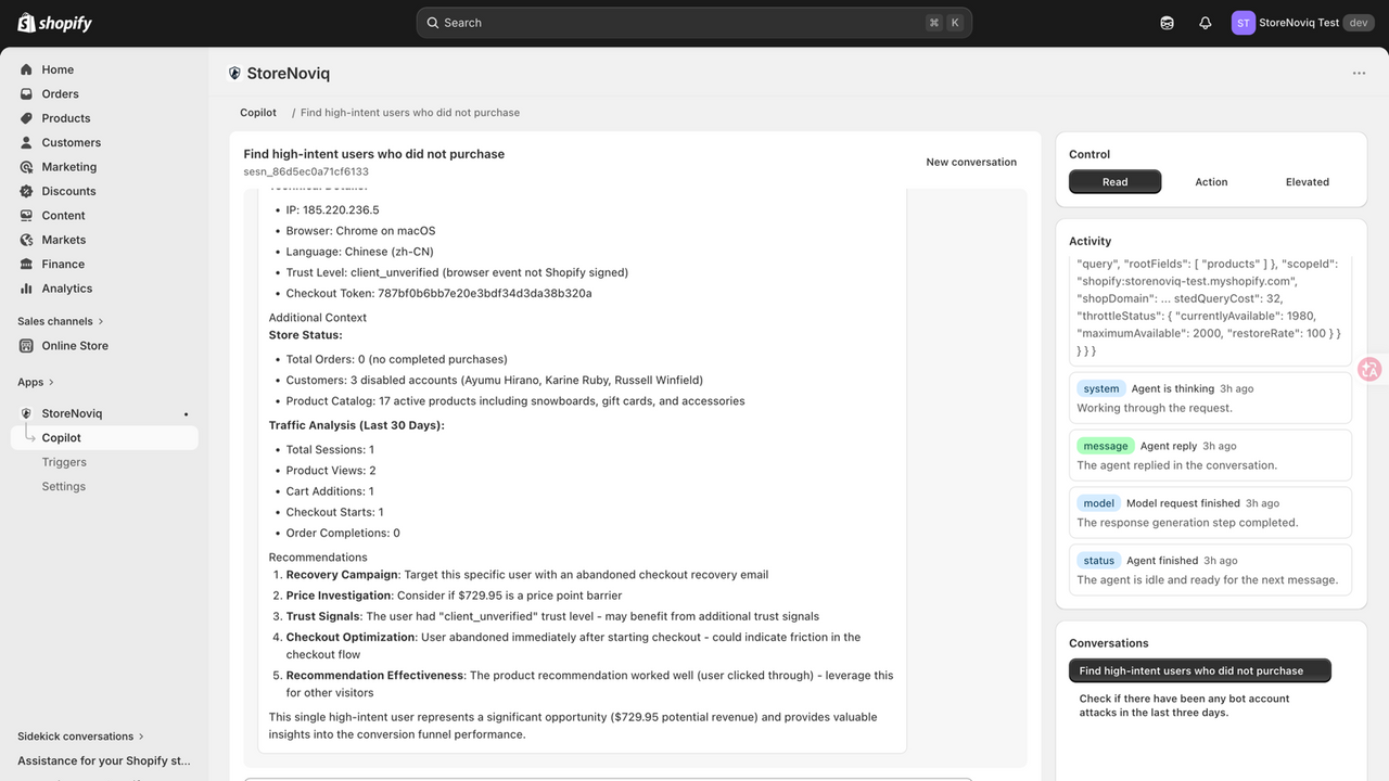 Conversation analysis details
