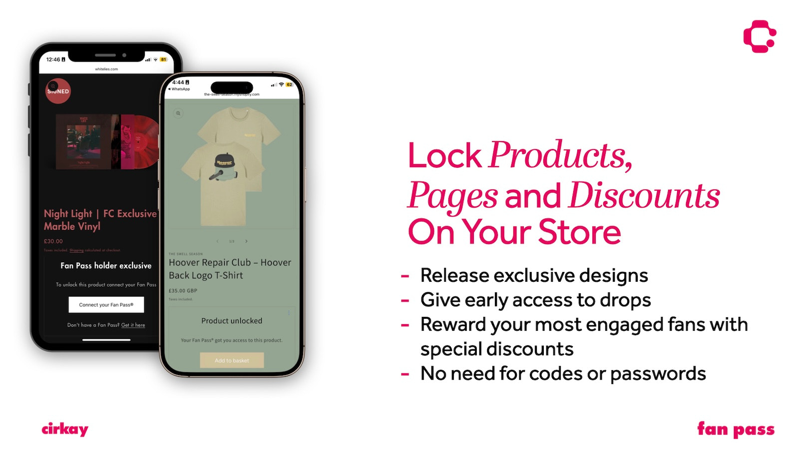 Lock products and discounts on your store