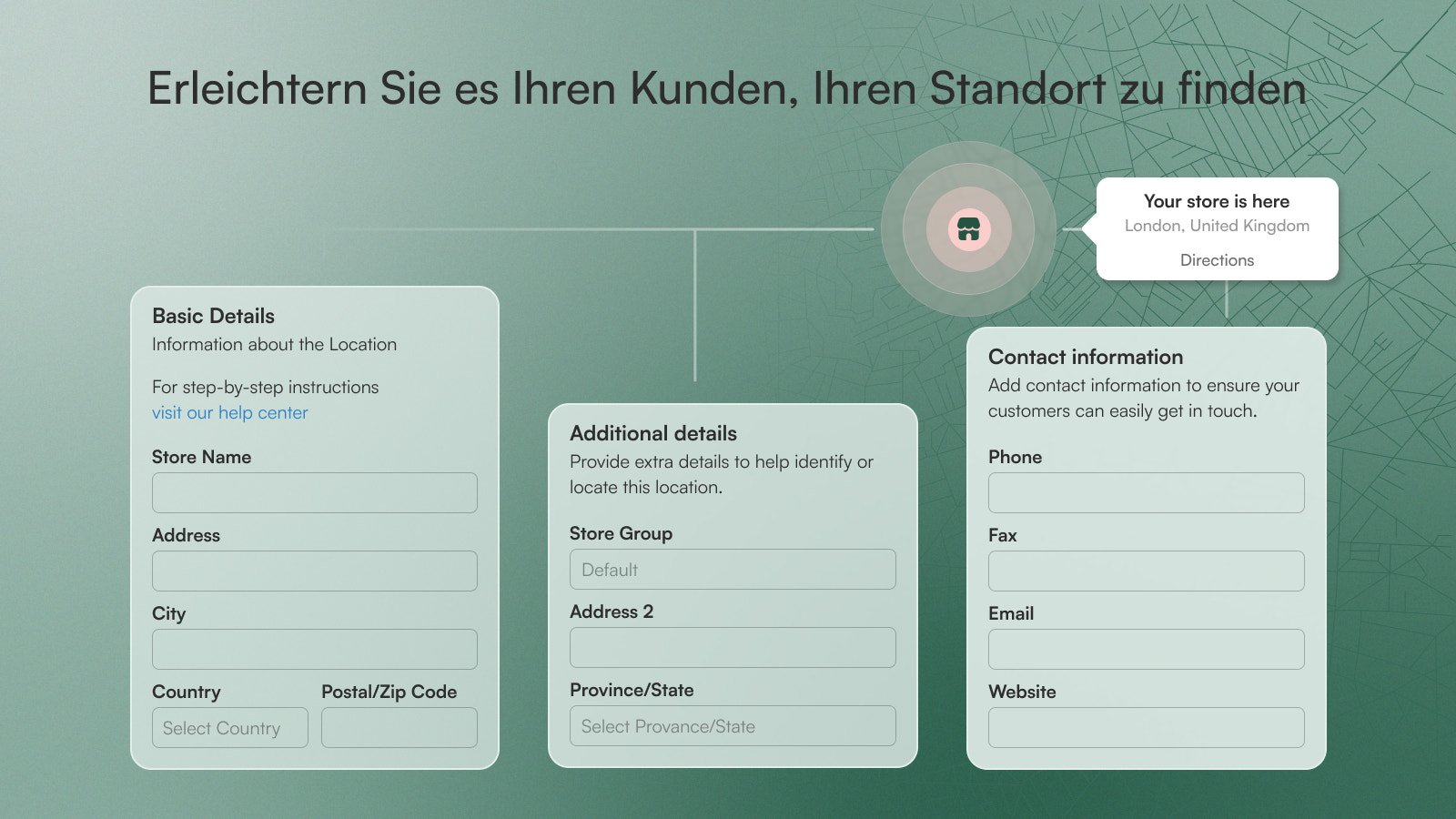 Ermöglichen Sie es Ihren Kunden, Ihren Standort leicht zu finden