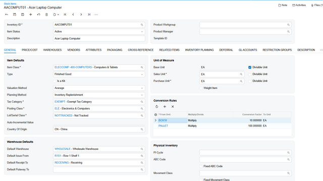 Stock Item Management - Vendors, Inventory, Fulfillment, etc