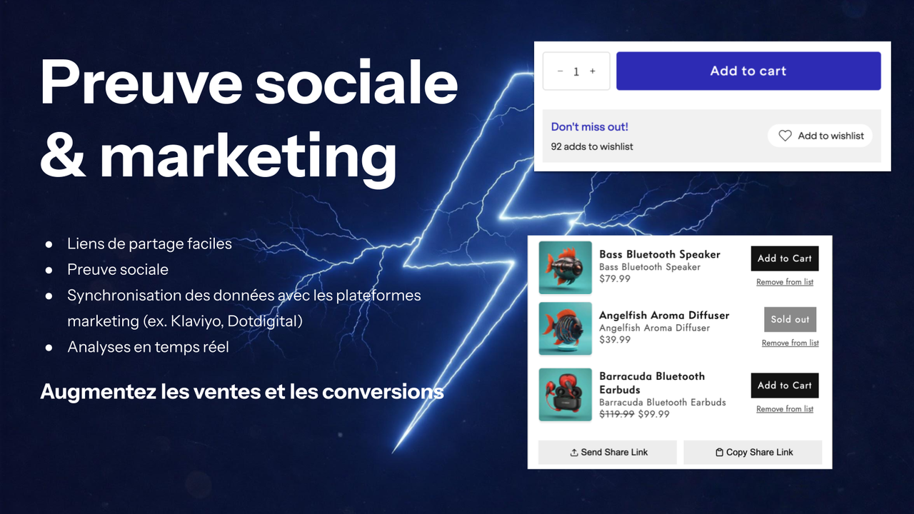 Compatible B2B, fonction multi-listes