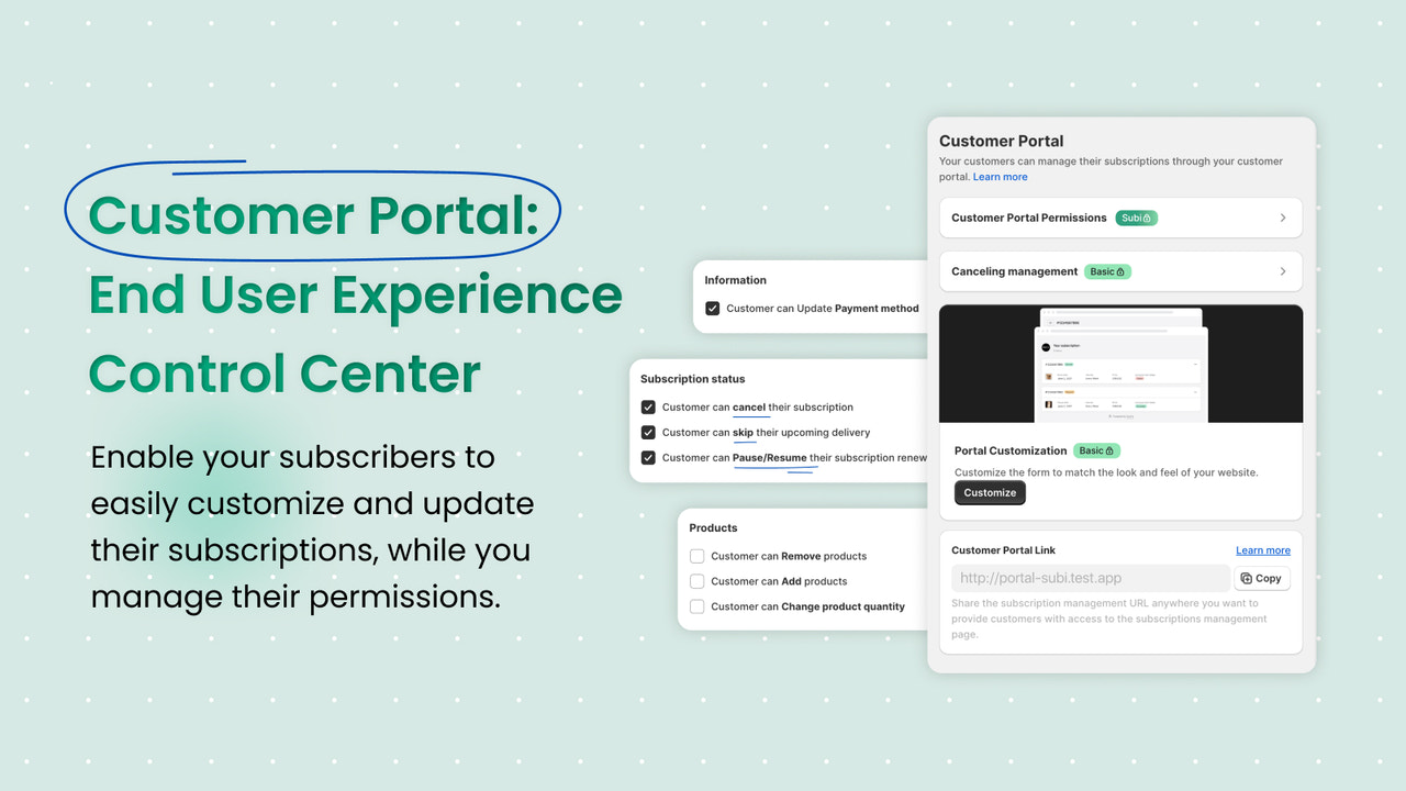 Customer Portal: Full Subscription Control for Subscribers & You