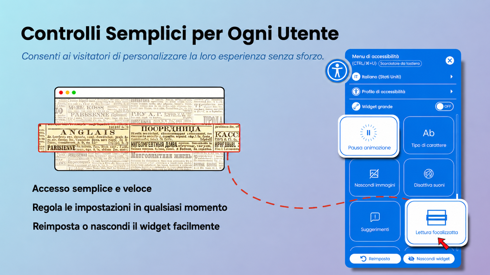 Controlli semplici per ogni utente