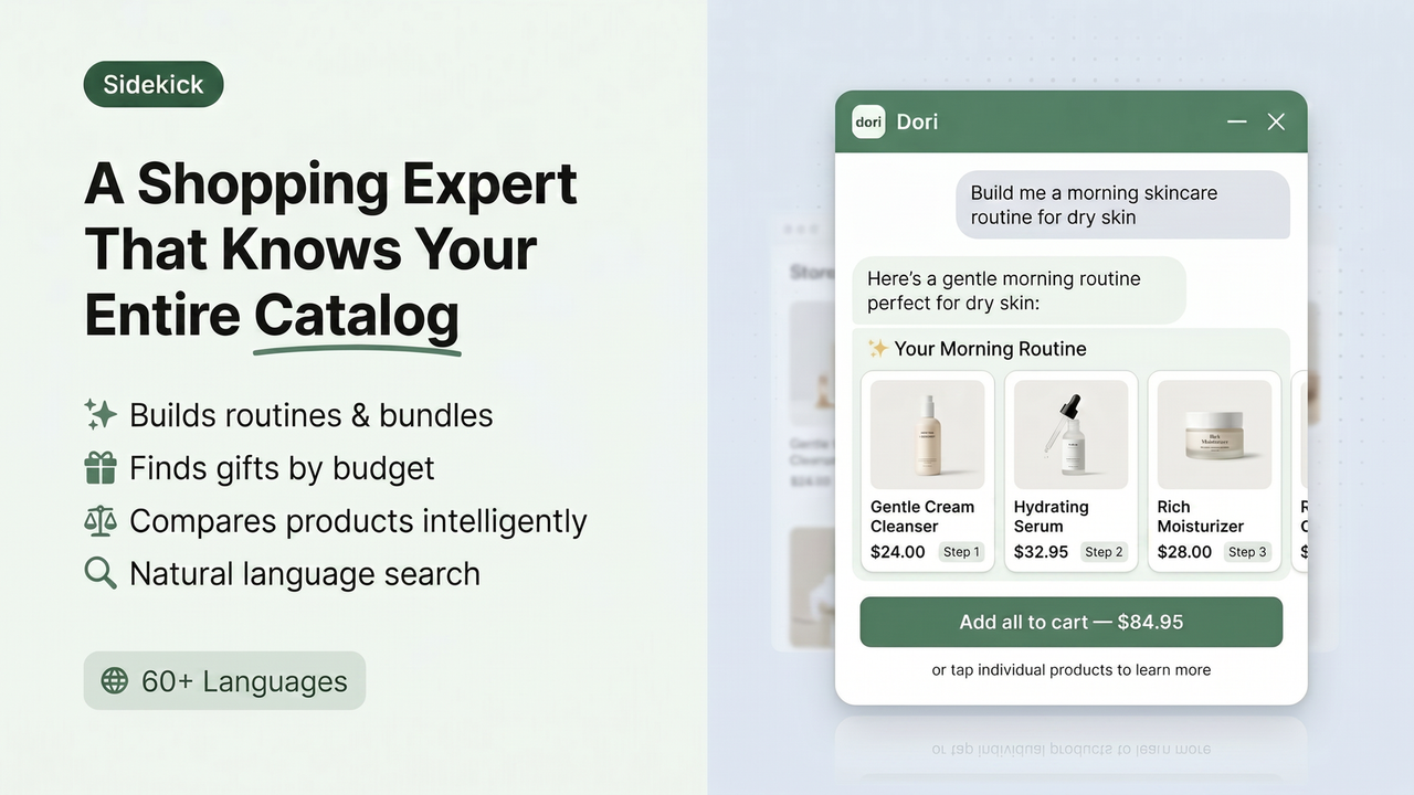 AI shopping assistant chat widget with product search on shopify
