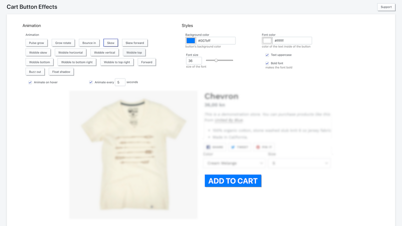 Application UI in Shopify admin