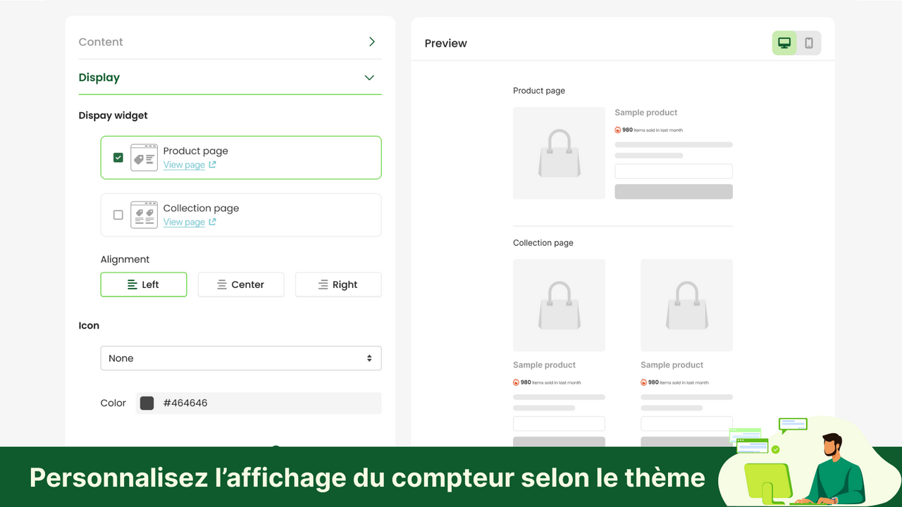 Personnalisez l’affichage du compteur selon le thème