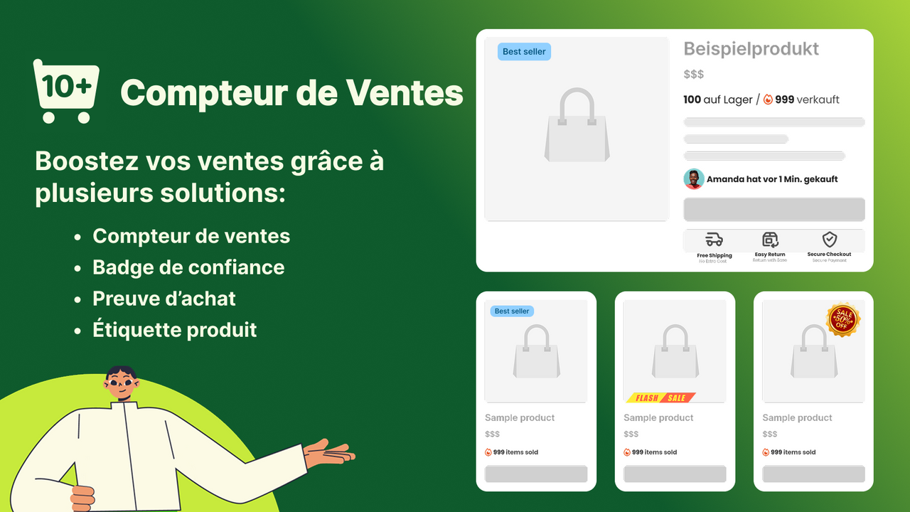 Afficher les ventes sur pages produit et catégories