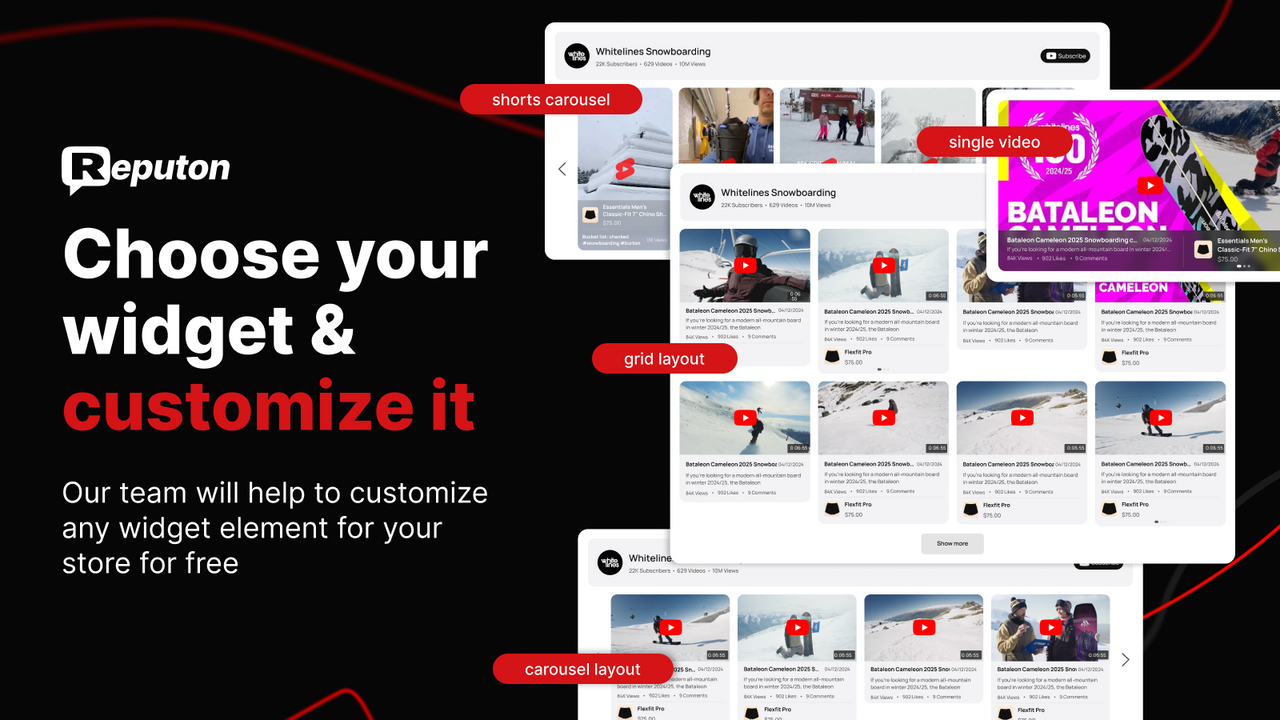 Shopify YouTube-feed