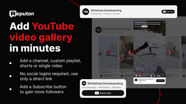 Juster YouTube-videoslider