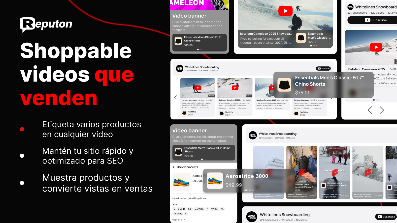 YouTube Video Gallery - Shoppable Video