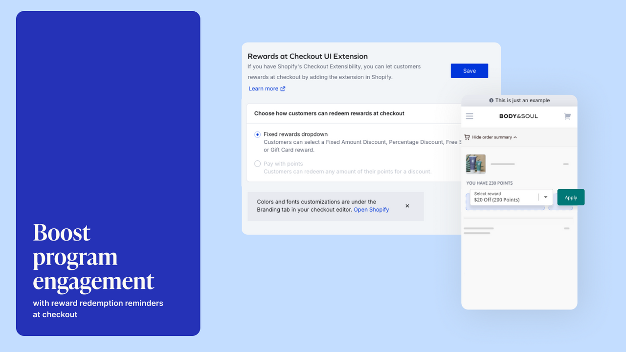 Reward redemption reminders at checkout