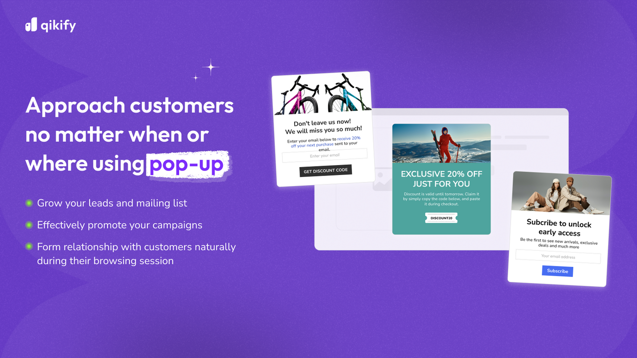 pop ups sales popup