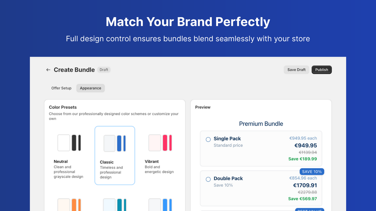 Bundle color customization with theme options