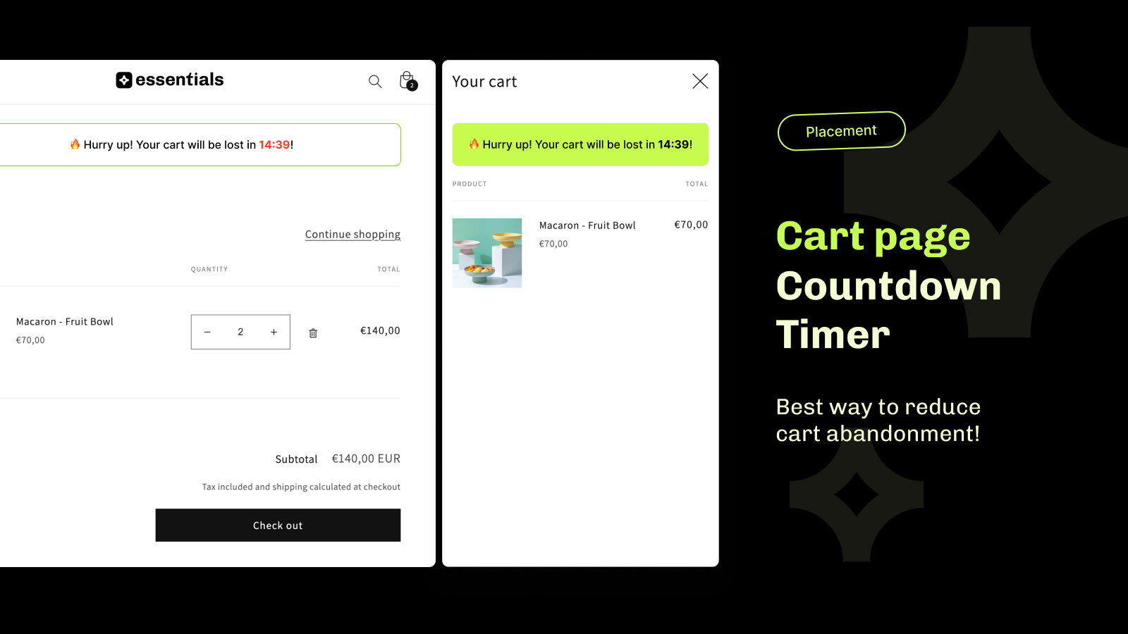 Essential Shopify cart countdown to reduce cart abandonment