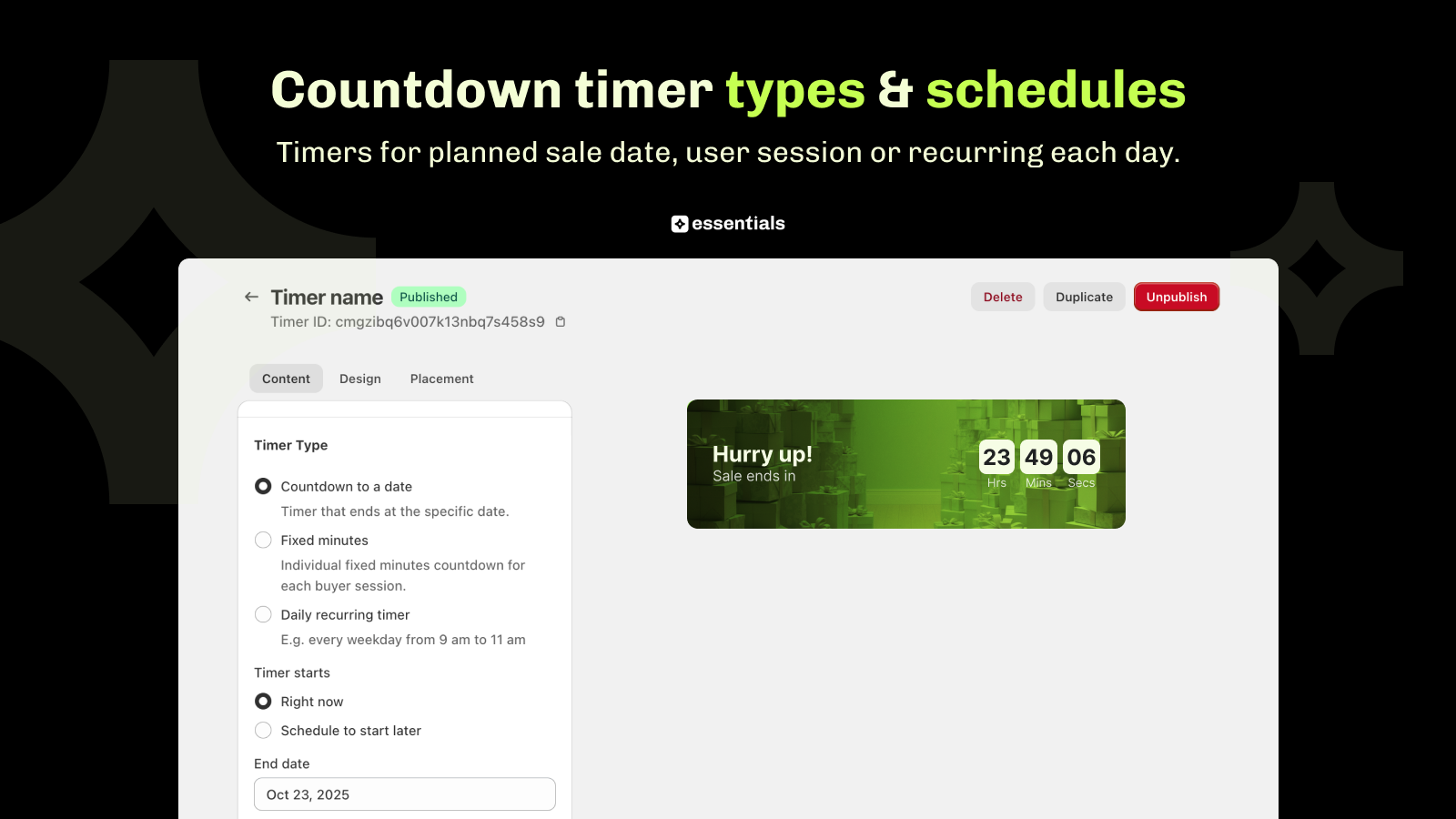 Essential Shopify countdown timer bar automated scheduling