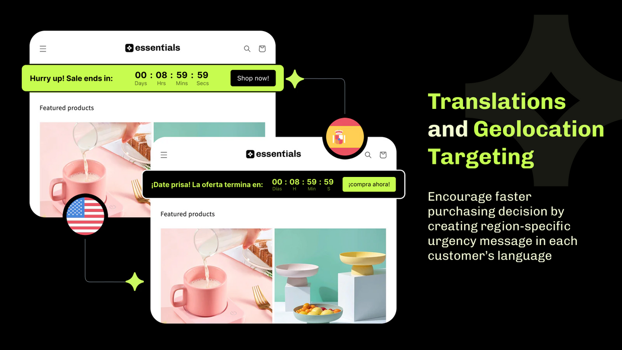 Translations for Essential Shopify countdown timer bar
