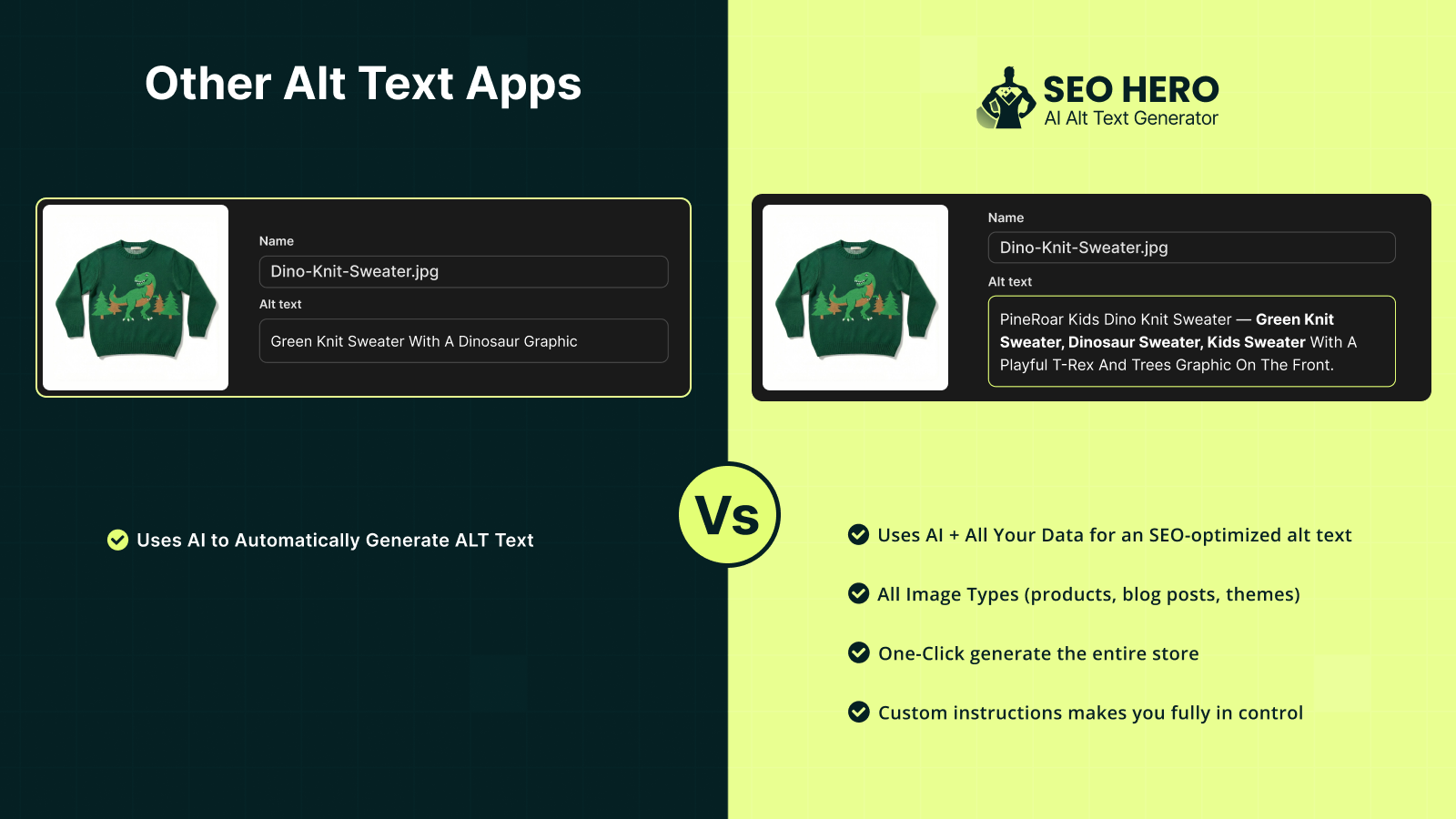Image alt tags: generic AI vs SEO-optimized alt text