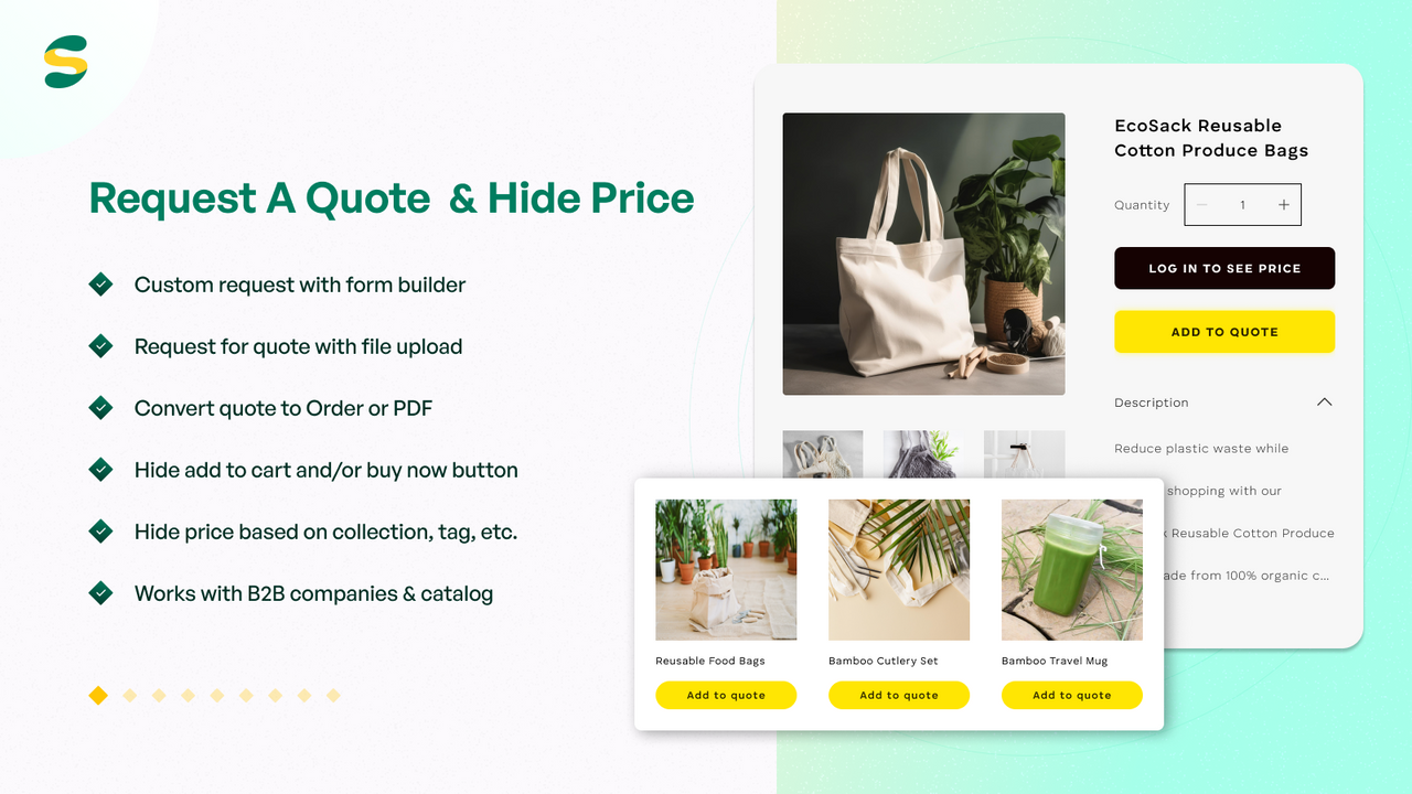 Shopify Anmod om et tilbud, skjul pris