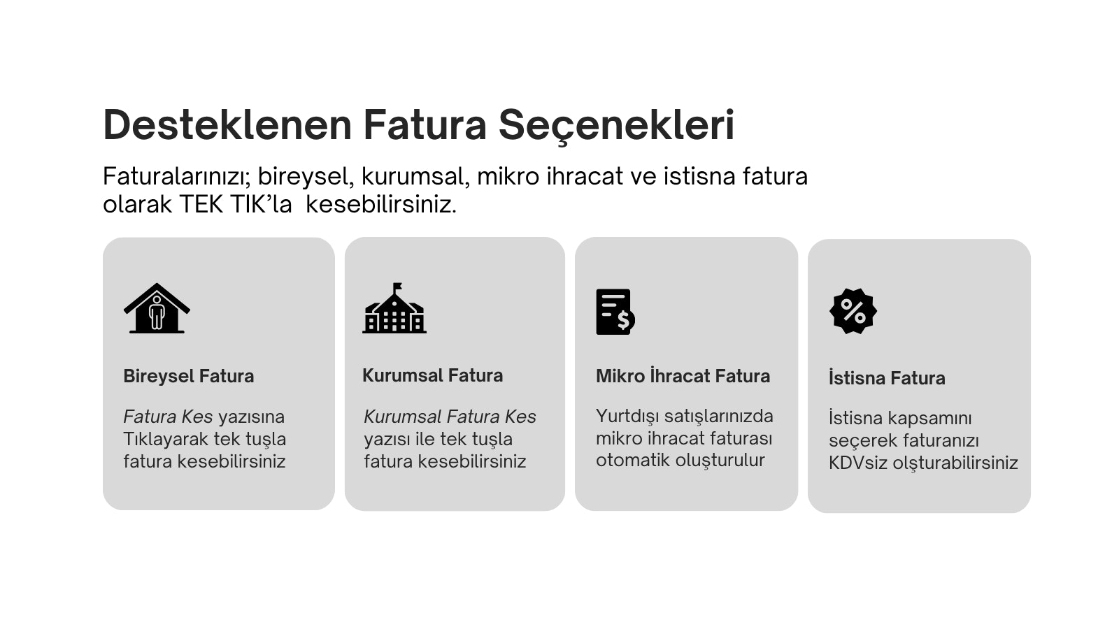 Fatura Seçenekleri