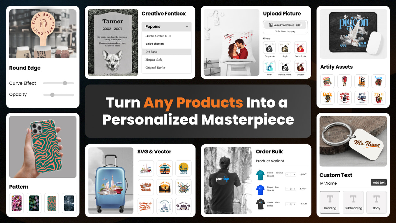 Enable product personalization for custom product designs