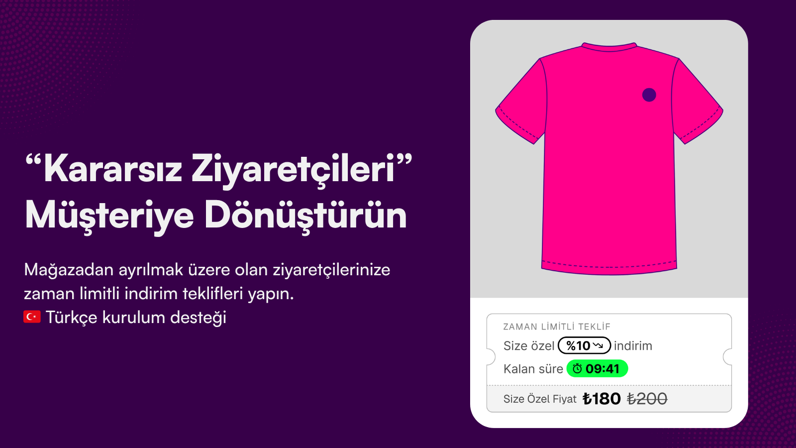 Geri Sayım Sayacıyla Dinamik İndirim Kodu ve Aciliyet Oluşturucu