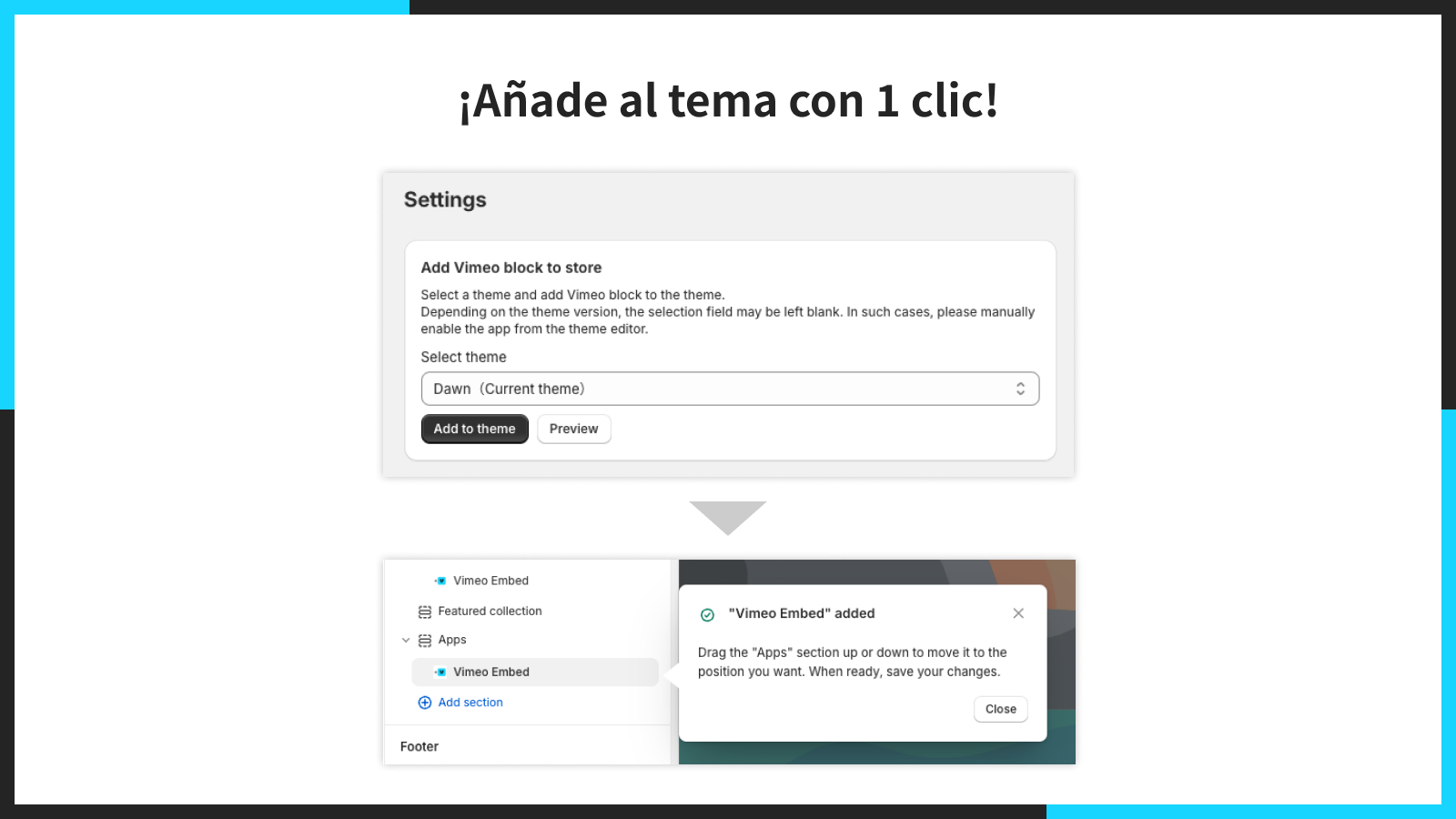 ¡Añade al tema con 1 clic!