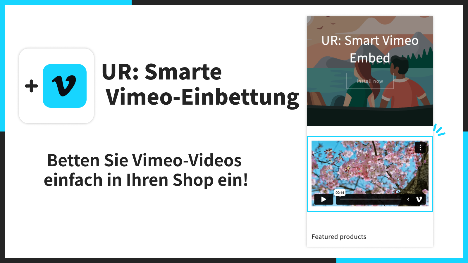 Betten Sie Vimeo-Videos einfach in Ihren Shop ein!
