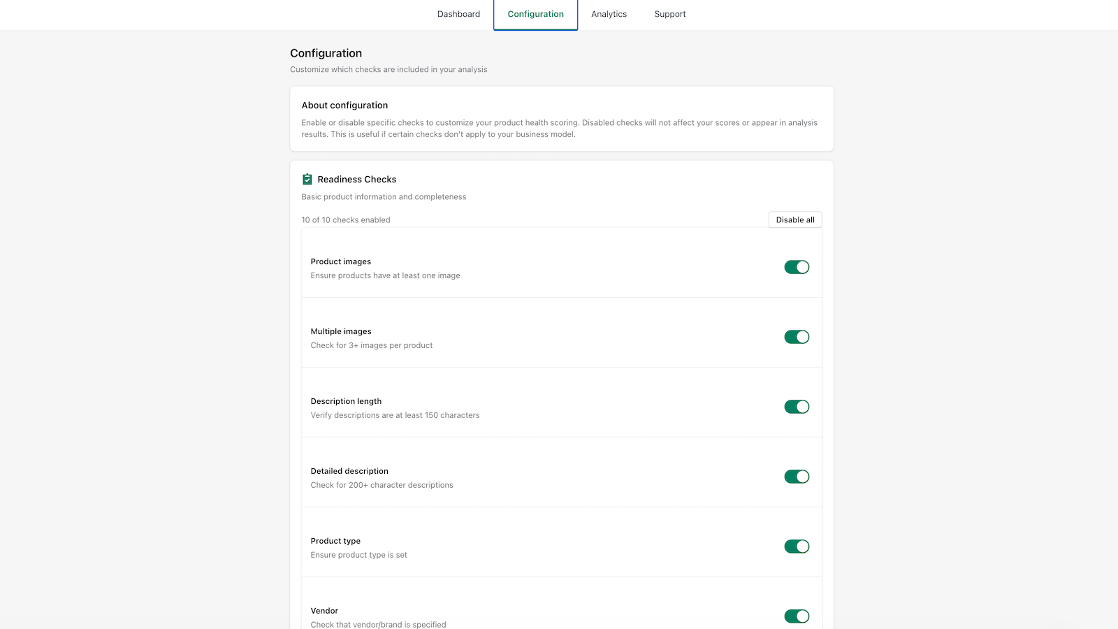 Configure your tool to only capture relevant data points