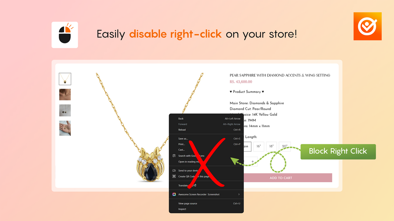 disable right click