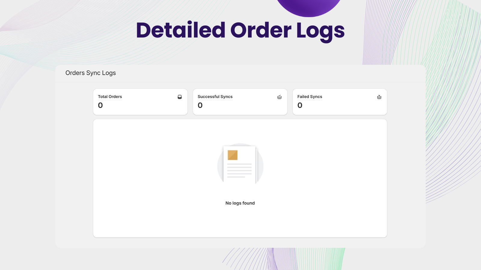 order logs