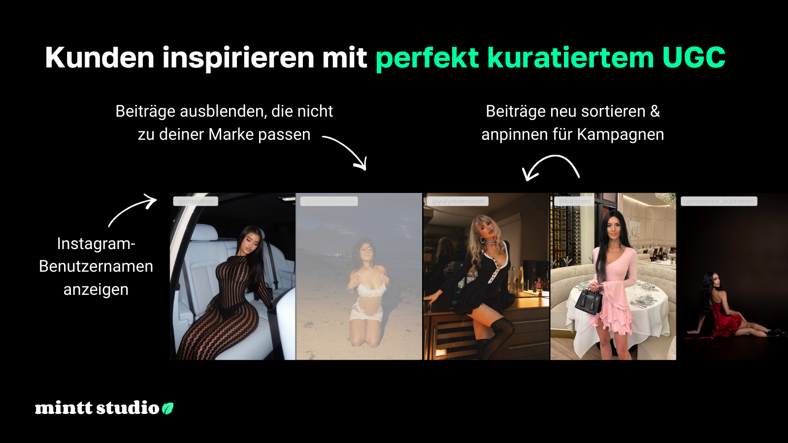 Instagram-Feed mit UGC (nutzergenerierte Inhalte)